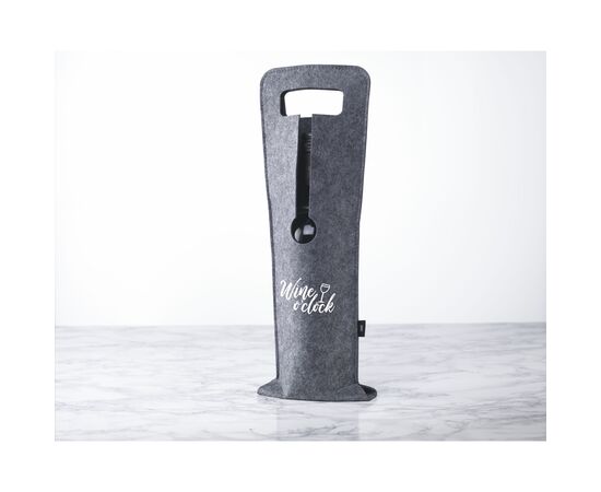 Wine Bag-to-Give GRS RPET Weintasche Grau -  135490