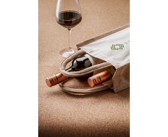 Jute Canvas Double Wine Bag sac à vin Naturel -  213742
