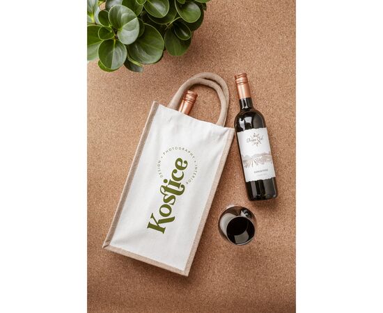 Jute Canvas Double Wine Bag sac à vin Naturel -  213742