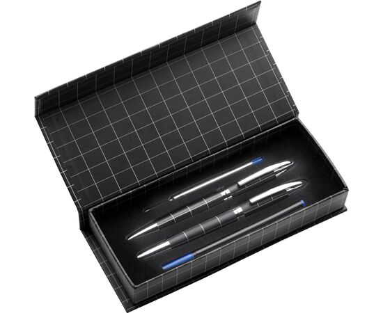Parure de stylo bille et roller Daniel Noir, Argent -  2057.050