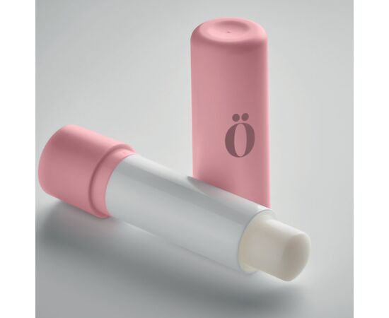 Vegan lip balm in recycled ABS Pink -  MO6943-11 Vegan lip balm in recycled ABS Pink -  MO6943-11