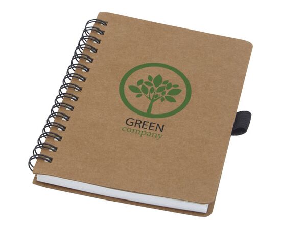 Cobble A6 wire-o recycled cardboard notebook with stone paper Natural  - Unbranded 10773306