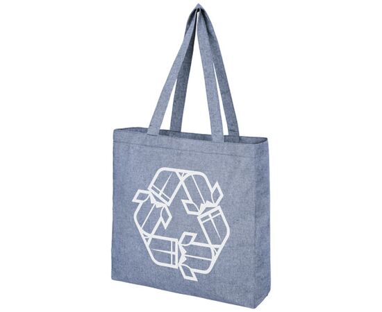 Pheebs 210 g/m² recycelte Tragetasche mit Seitenfalten 13L Heather blau - Unbranded 12053750