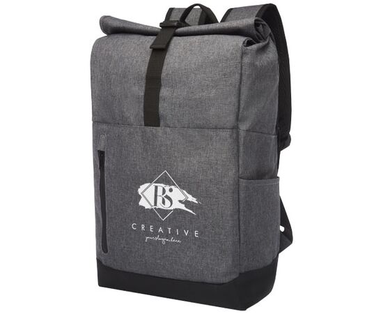 Libra 15,6&quot; GRS recycelter Rolltop Laptop-Rucksack 12L Heather grau, Schwarz - Unbranded 12054880