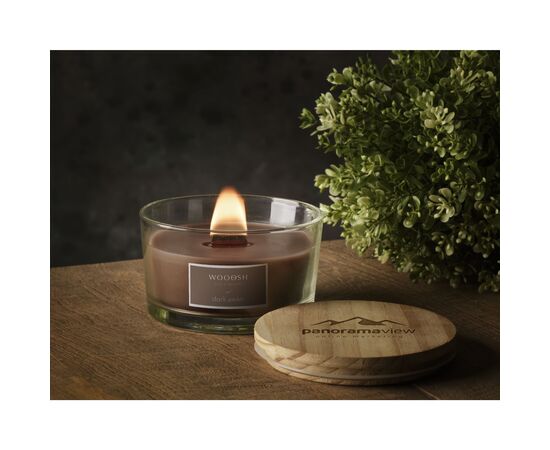 Wooosh Flame Scented Candle Dark Amber Braun - Wooosh 179040