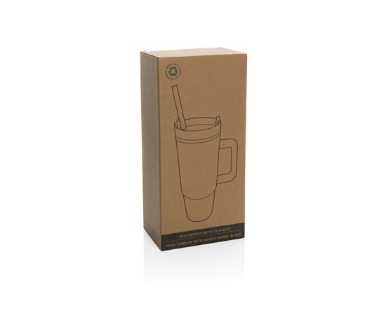 Mug 750ml avec poignée en plastique recyclé RCS Tana Noir - XD Collection P437.101