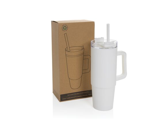 Tana RCS plastic tumbler with handle 750ml White - XD Collection P437.103