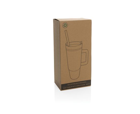 Tana RCS plastic tumbler with handle 750ml White - XD Collection P437.103