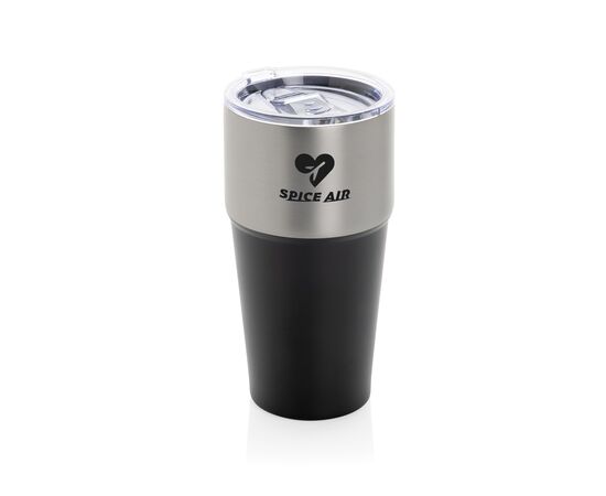 Mug 500ml en acier recyclé certifié RCS Fluid Noir - XD Collection P437.1301