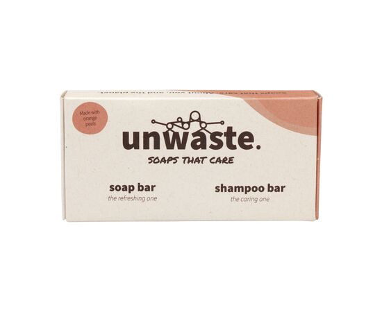 Unwaste Duopack Soap & Shampoo bar Orange - Unwaste W37750