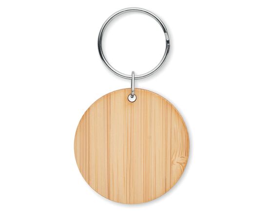 Ronde bamboe sleutelhanger Hout -  MO6977-40