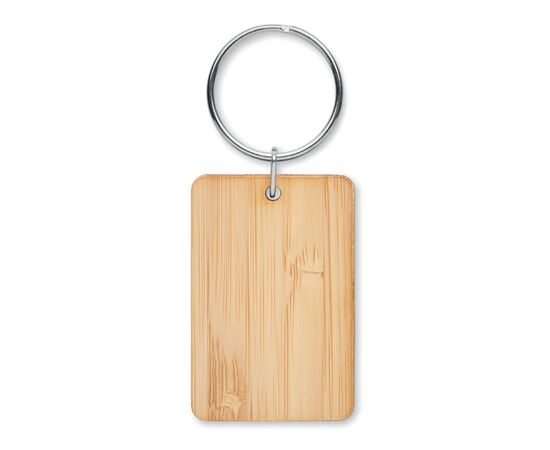 Schlüsselring Bambus, eckig Holz -  MO6978-40