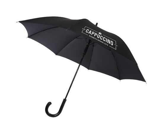 Fontana 23&quot; automatische paraplu met carbon look en gebogen handvat Zwart - Luxe 10941390