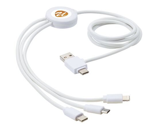 Câble de charge 5-en-1 Pure avec additif antibactérien Blanc - Unbranded 12418401