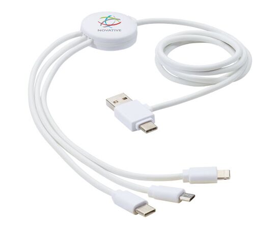 Câble de charge 5-en-1 Pure avec additif antibactérien Blanc - Unbranded 12418401