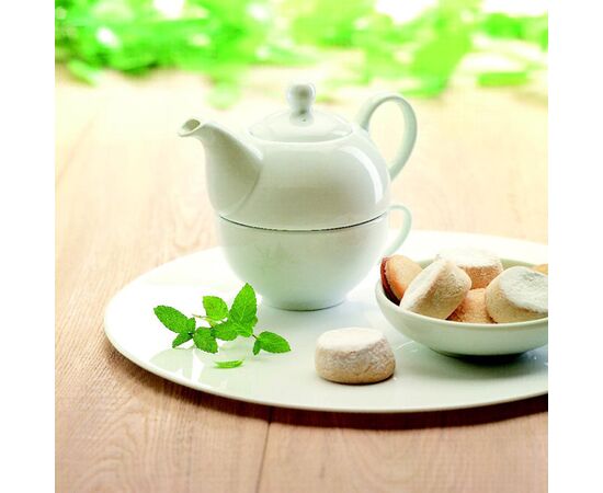 Theepot met kopje Wit -  MO7343-06 Theepot met kopje Wit -  MO7343-06