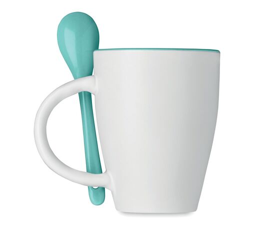 Mug avec cuillère 250 ml Bleu -  MO7344-04