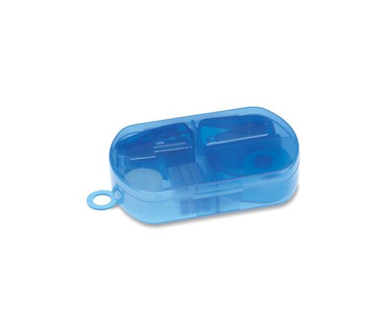 Set papet. en boîte plastique Bleu transparent -  MO7623-23