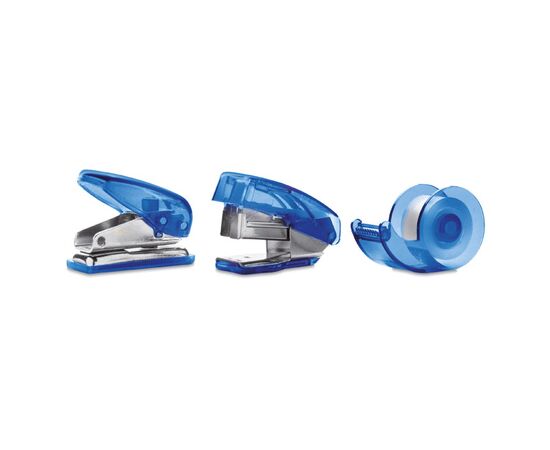 Set papet. en boîte plastique Bleu transparent -  MO7623-23