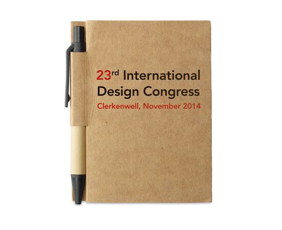 Recycled notebook with pen Black -  MO7626-03