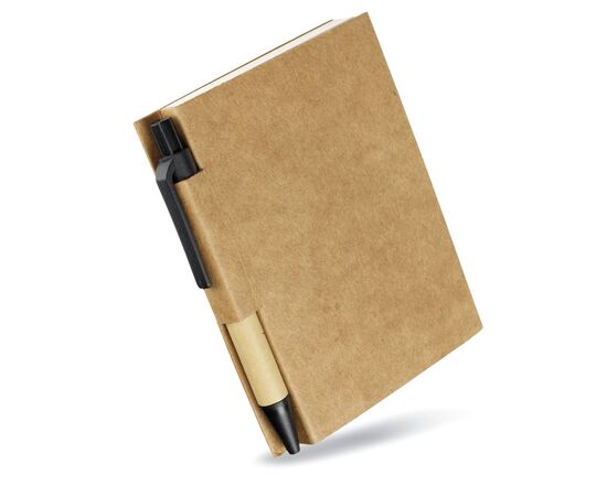 Recycled notebook with pen Black -  MO7626-03