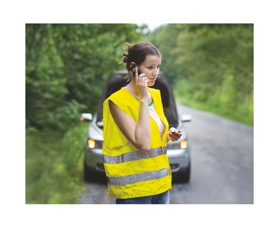 Knitted material waistcoat Yellow -  MO8062-08