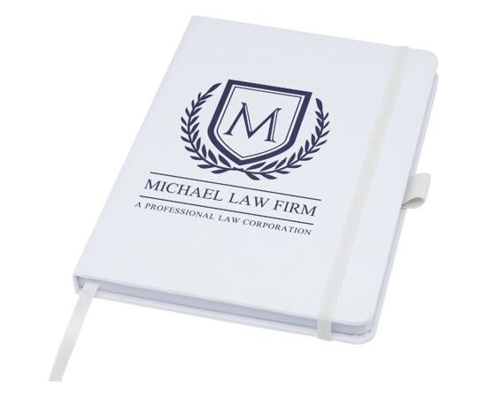 Honua A5 notitieboek van gerecycled papier met gerecyclede PET cover Wit - Marksman 10776301