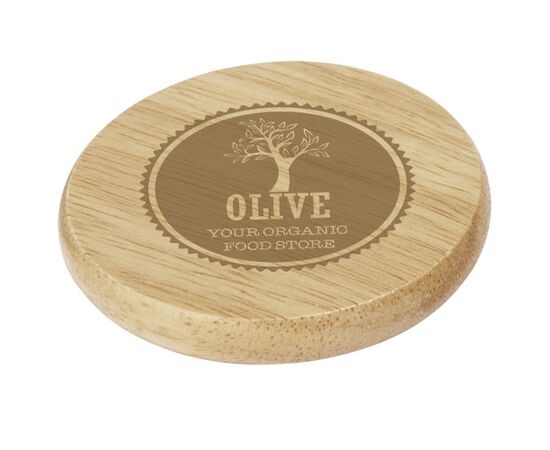Scoll houten onderzetter met flesopener Naturel - Unbranded 11320106