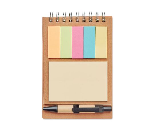Notizbuch mit Klebezetteln Beige -  MO8107-13