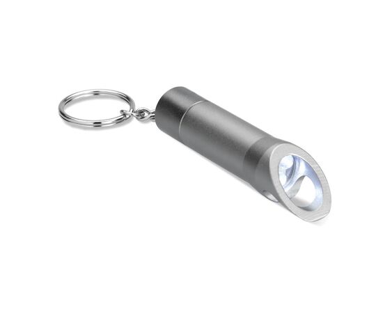Lampe torche porte-clés en mét Gris foncé -  MO8142-15