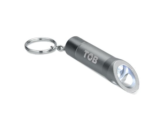 Lampe torche porte-clés en mét Gris foncé -  MO8142-15