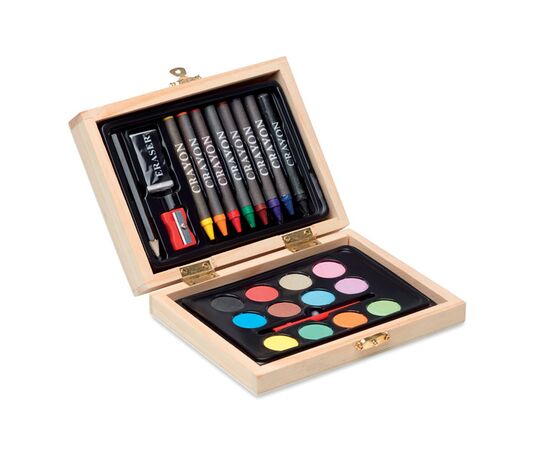 Painting set in wooden box Wood -  MO8249-40