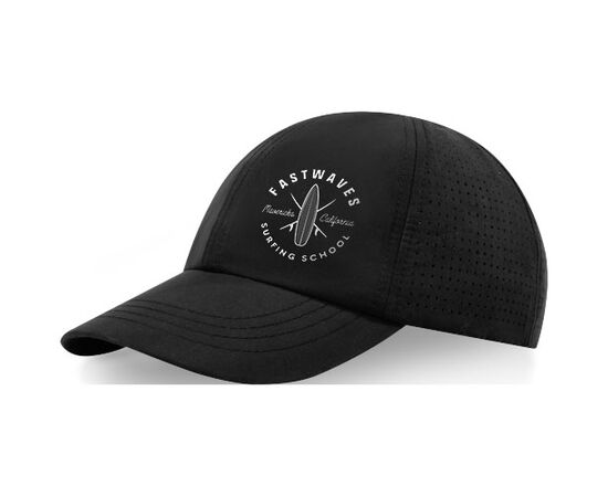 Casquette 6 panneaux Mica GRS recyclée ajustée Noir - Elevate NXT 37516900