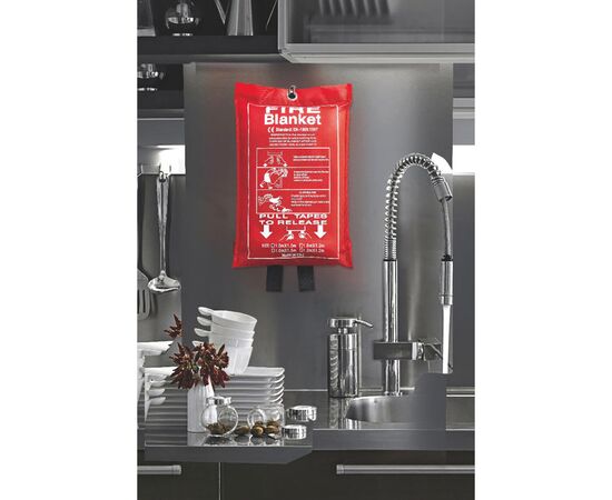 Blusdeken van glasvezel 100x95cm Rood -  MO8373-05