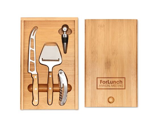 Set à fromage et vin Bois -  MO8416-40