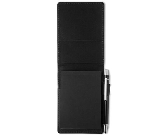 A7 notepad in PU pouch w/pen Black -  MO8554-03