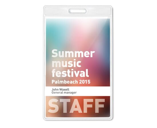 Transparent badge 7.5cmx12.5cm Transparent -  MO8600-22