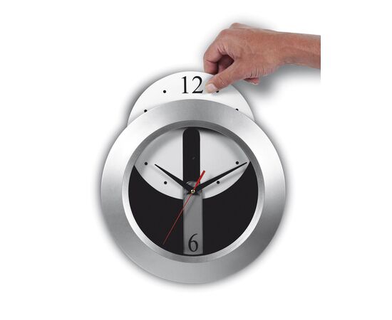 ABS wall clock Ali Silver -  4451.032