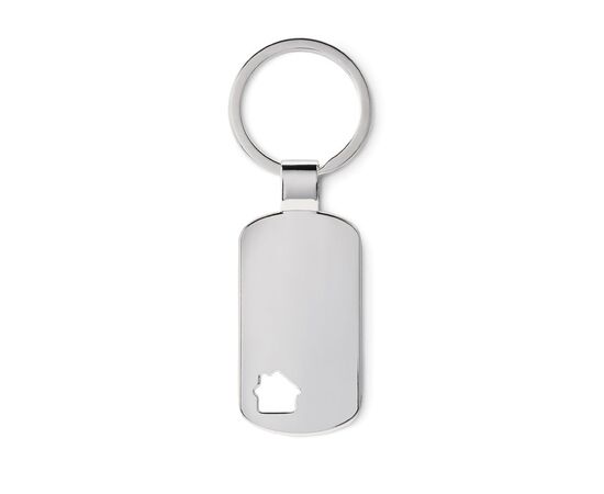 Key ring with house detail Matt silver -  MO8693-16