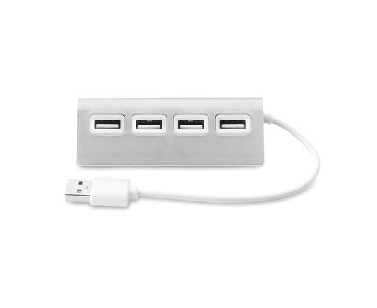 4 Port USB Hub Matt silber -  MO8853-16