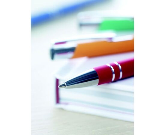 Ball pen in rubberised finish Red -  MO8857-05