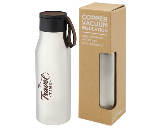 Ljungan 500 ml Kupfer-Vakuum Isolierflasche mit PU Kunststoffband und Deckel Silber - Unbranded 10066881