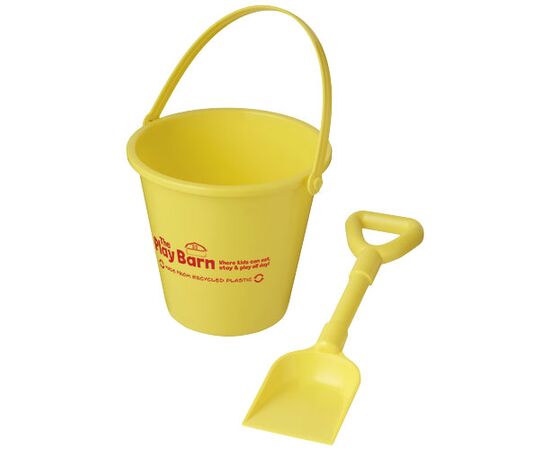 Tides strandemmer en schep van gerecycled plastic Geel - Unbranded 21024111