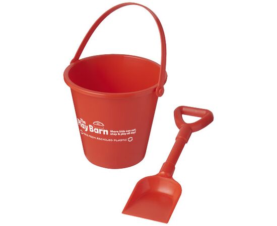 Tides recycled beach bucket and spade Red - Unbranded 21024121