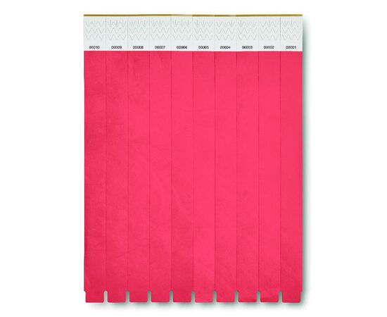 One sheet of 10 wristbands Red -  MO8942-05