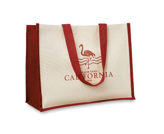 Jute/canvas boodschappentas Rood -  MO8967-05
