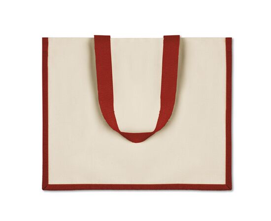 Jute/canvas boodschappentas Rood -  MO8967-05
