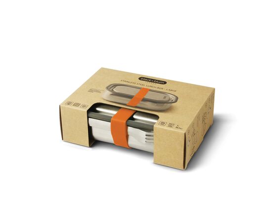 Boîte à lunch Large en acier inoxydable Black+Blum Orange - Black + Blum P439.0008