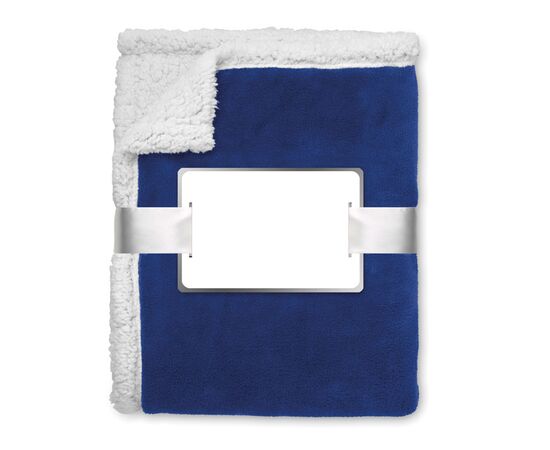 Blanket coral fleece/ sherpa Blue -  MO9089-04
