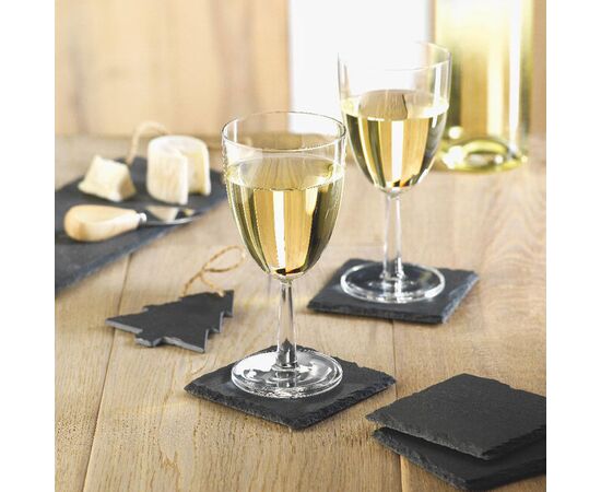 Slate coasters with EVA bottom Black -  MO9124-03